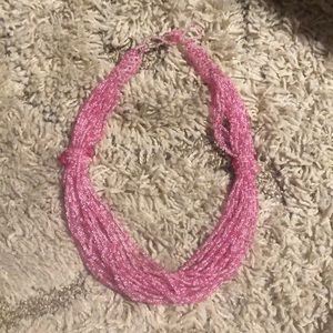 Pink beaded necklace